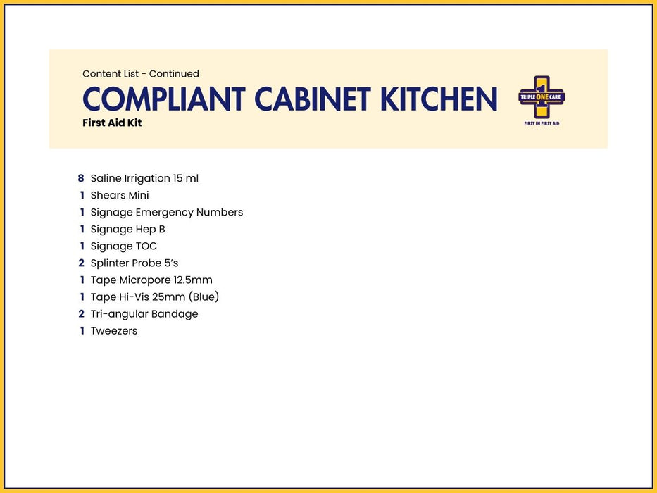 Compliant Cabinet- Kitchen