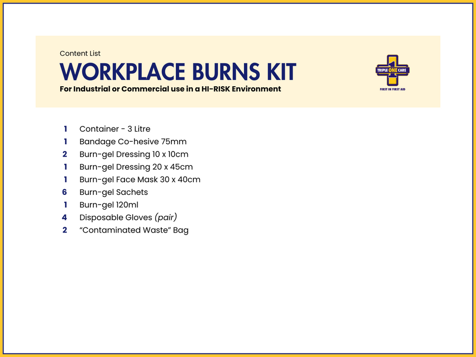 Burns Kit Workplace 3 Litre