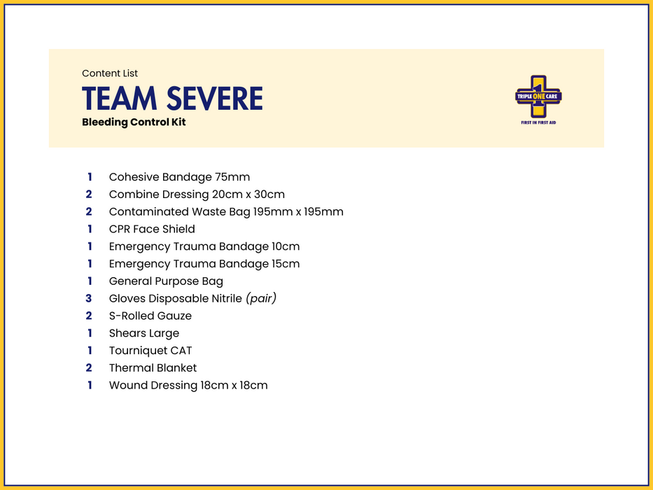 Team Severe Bleeding Control Kit