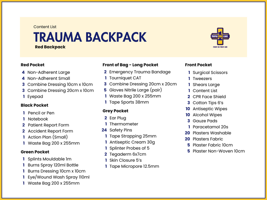 Trauma Backpack